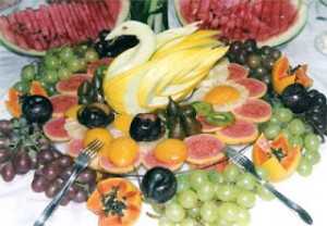Decoração com Frutas e Verduras